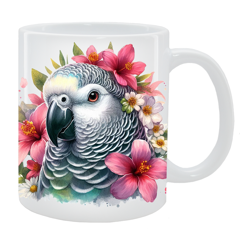 Kubek Papuga Żako- Kolekcja Floral