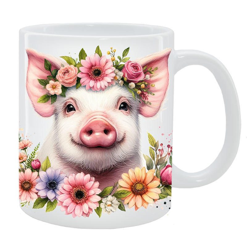 Kubek Świnia - Kolekcja Floral
