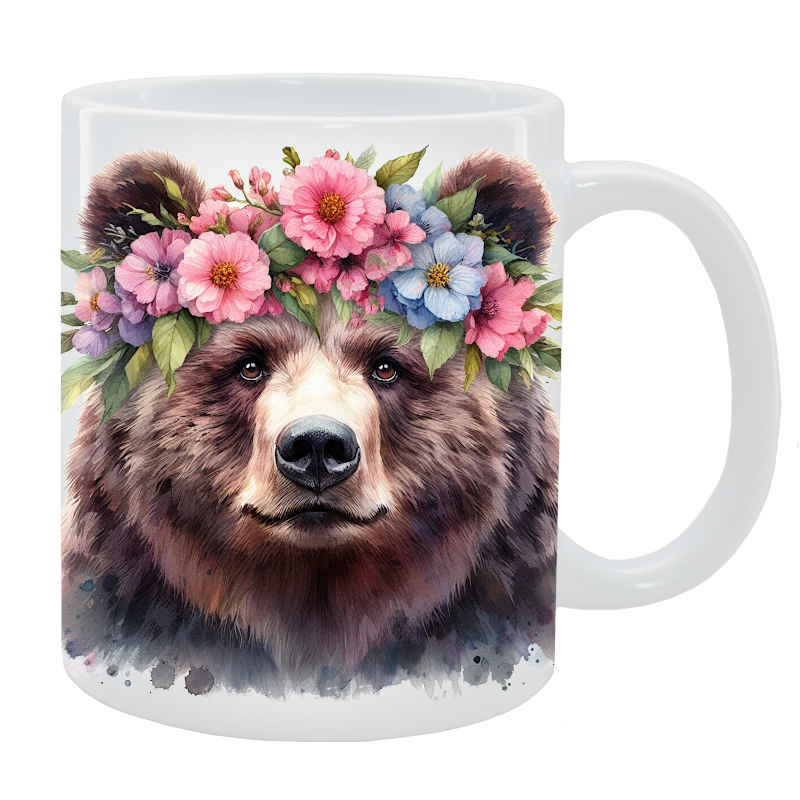 Kubek Niedźwiedź - Kolekcja Floral