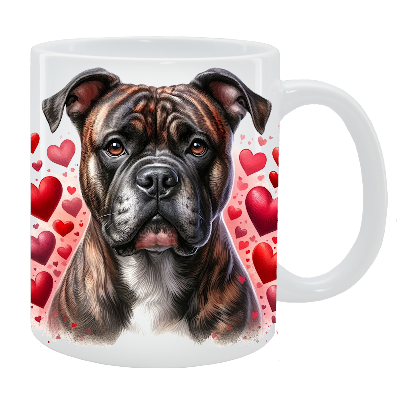 Kubek z psem - Buldog amerykański - Kolekcja Love