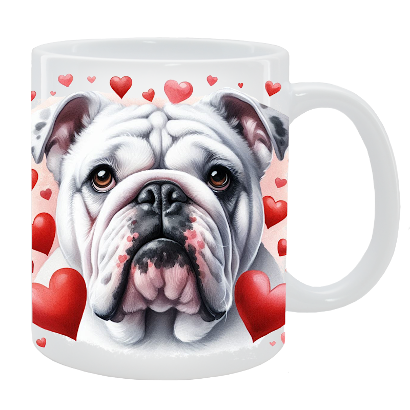 Kubek z psem - Buldog angielski - Kolekcja Love