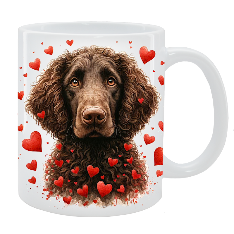 Kubek z psem - Curly Coated Retriever - Kolekcja Love