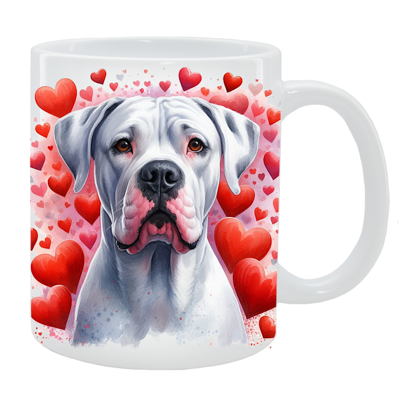 Kubek z psem - Dog argentyński - Kolekcja Love