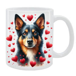 Kubek z psem - Owczarek australijski Kelpie - Kolekcja Love