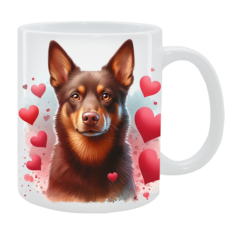 Kubek z psem - Owczarek australijski Kelpie - Kolekcja Love
