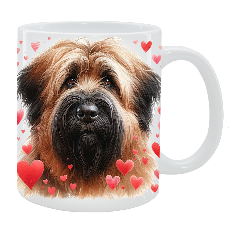 Kubek z psem - Owczarek francuski Briard - Kolekcja Love