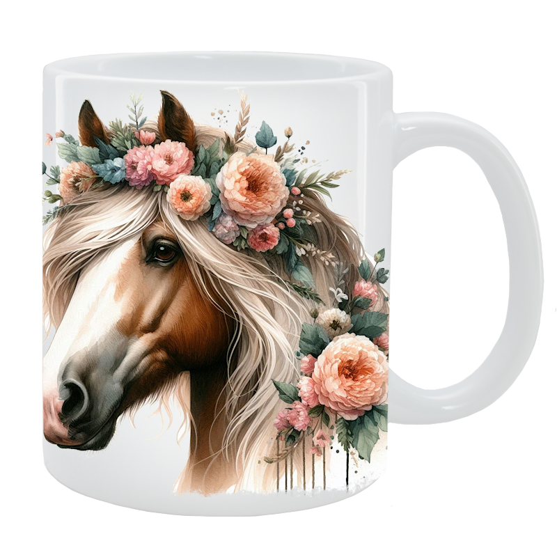 Kubek Koń - Kolekcja Floral