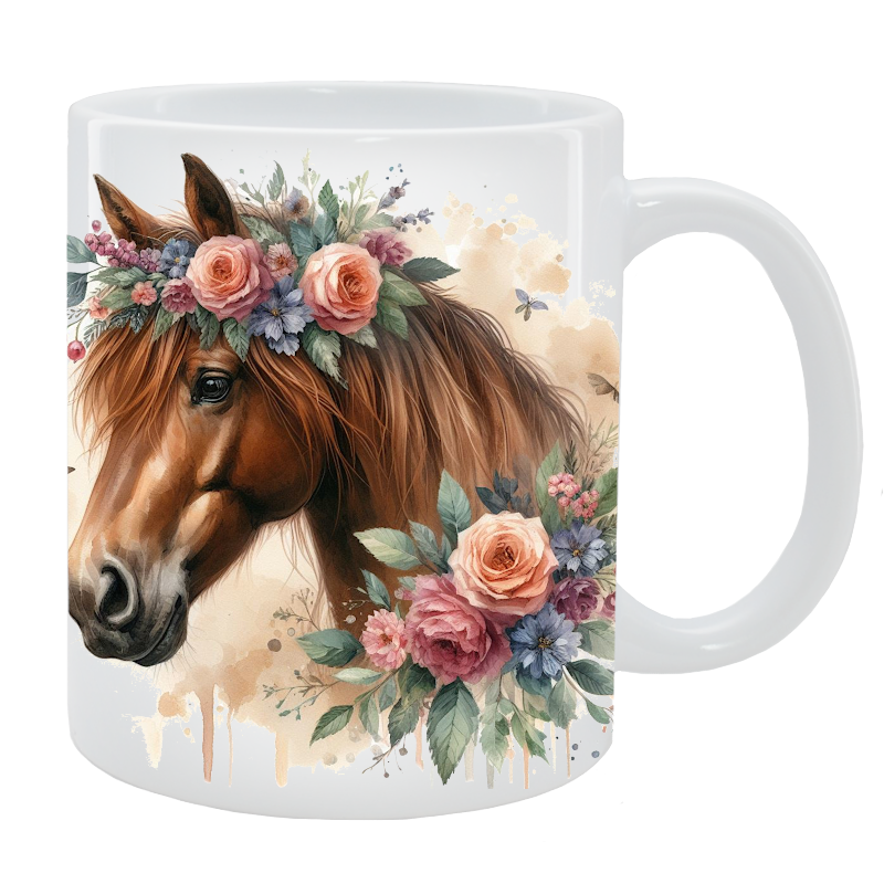 Kubek Koń - Kolekcja Floral
