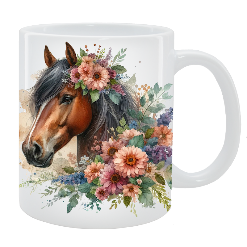 Kubek Koń - Kolekcja Floral