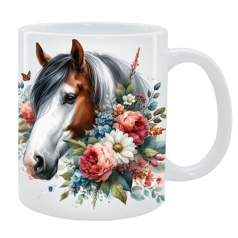 Kubek Koń - Kolekcja Floral