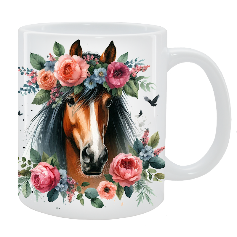 Kubek Koń - Kolekcja Floral