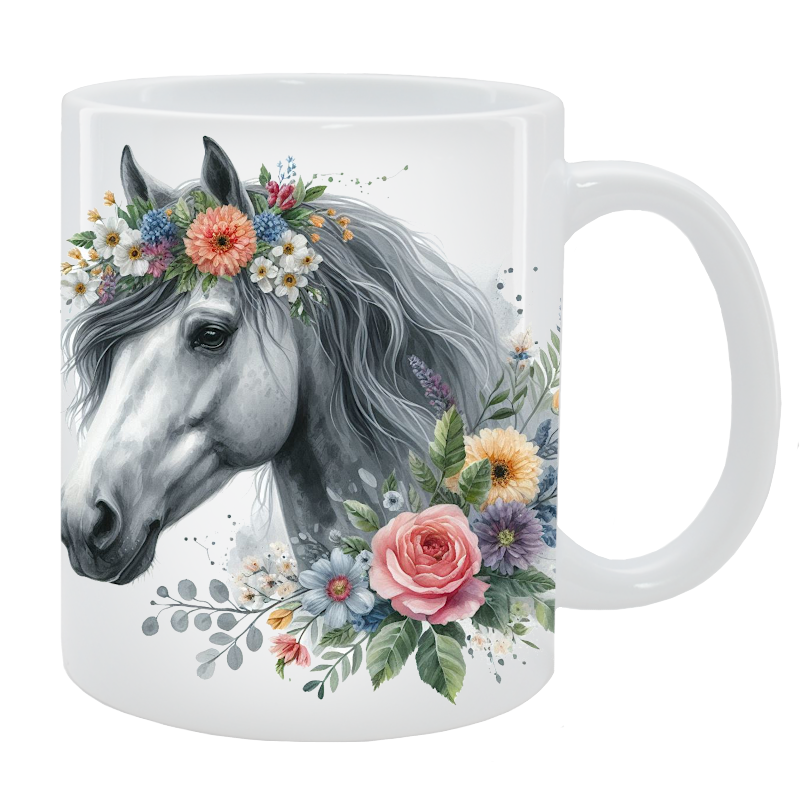 Kubek Koń - Kolekcja Floral