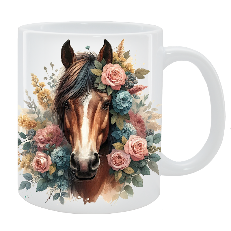Kubek Koń - Kolekcja Floral
