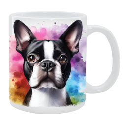Kubek z psem Boston Terrier - Kolekcja Natural