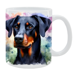 Kubek z psem Doberman - Kolekcja Natural
