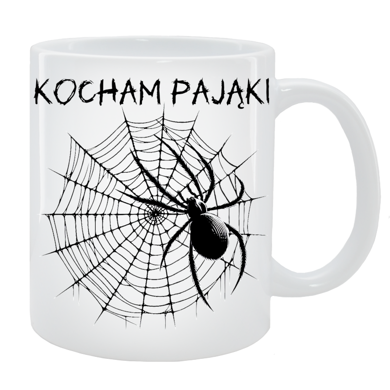 Kubek Pająk - Kocham pająki
