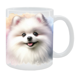 Kubek z psem Pomeranian - Kolekcja Natural