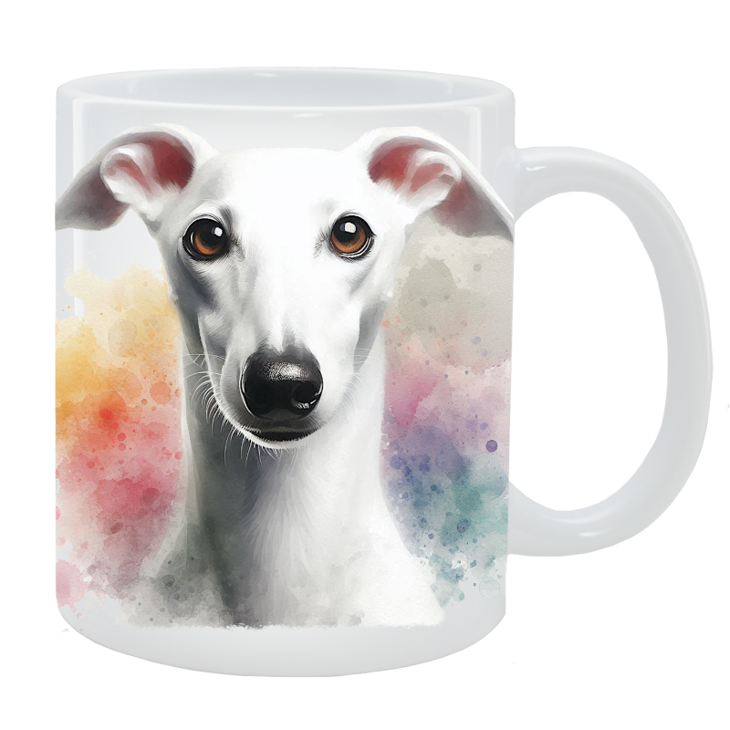 Kubek z psem Whippet - Kolekcja Natural