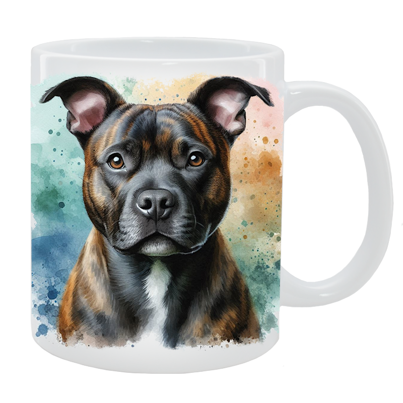 Kubek z psem Staffordshire Bull Terrier - Kolekcja Natural