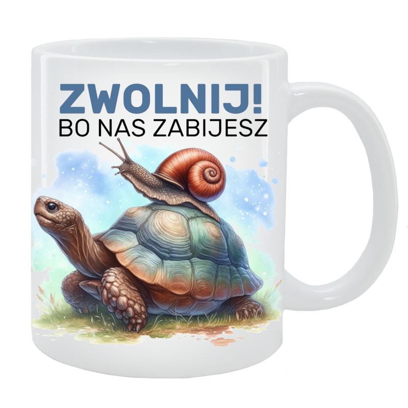 Kubek Żółw - Zwolnij, bo nas zabijesz