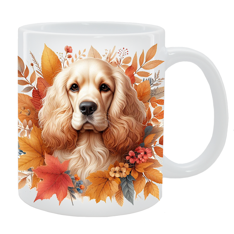 Kubek z psem American Cocker Spaniel - Kolekcja Jesienna