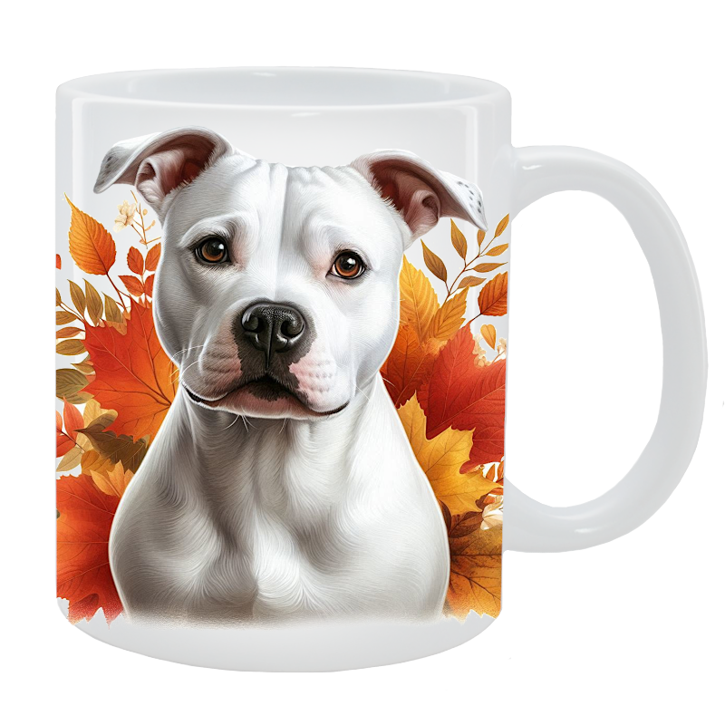 Kubek z psem Staffordshire Bull Terrier - Kolekcja Jesienna