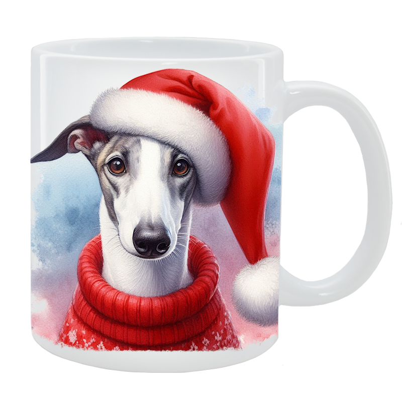 Kubek z psem Greyhound - Kolekcja Świąteczna