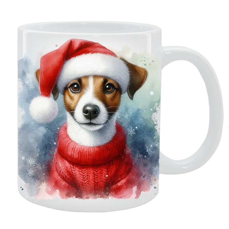 Kubek z psem Jack Russell Terrier - Kolekcja Świąteczna
