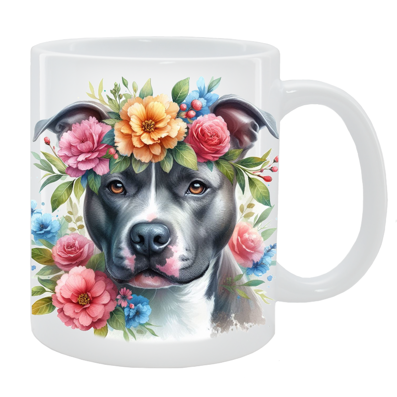 Kubek American Staffordshire Terrier - Kolekcja Floral