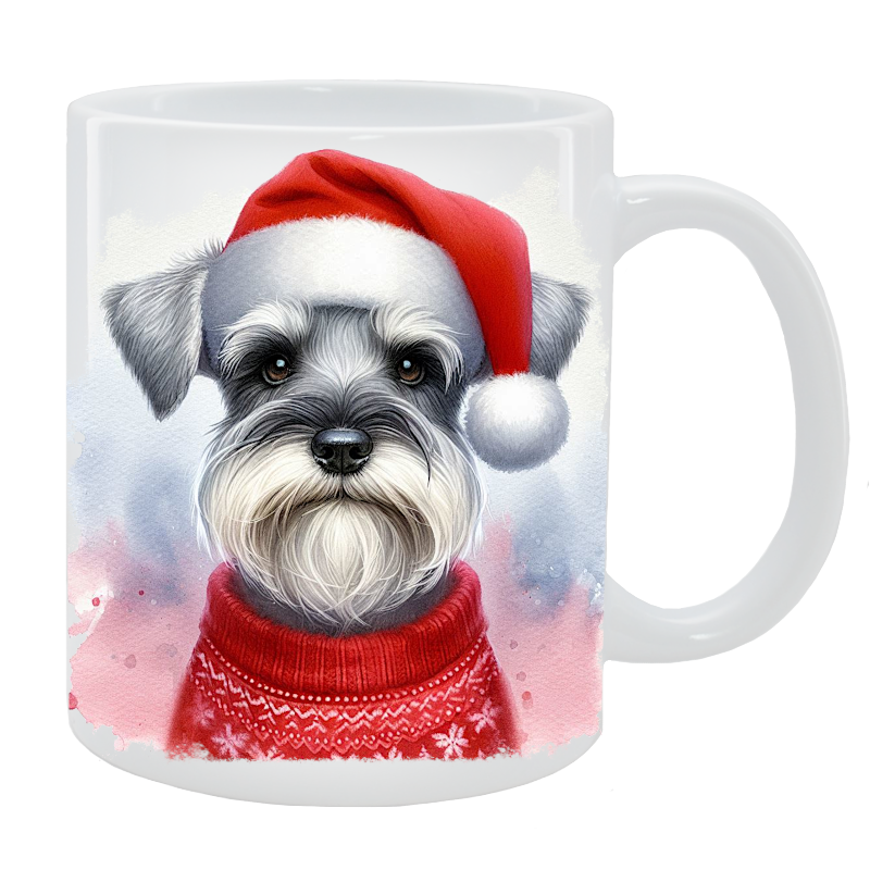 Kubek z psem Sznaucer miniaturowy - Kolekcja Świąteczna