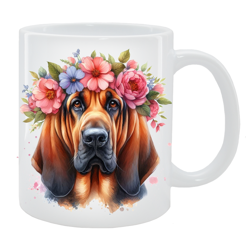 Kubek Bloodhound - Kolekcja Floral