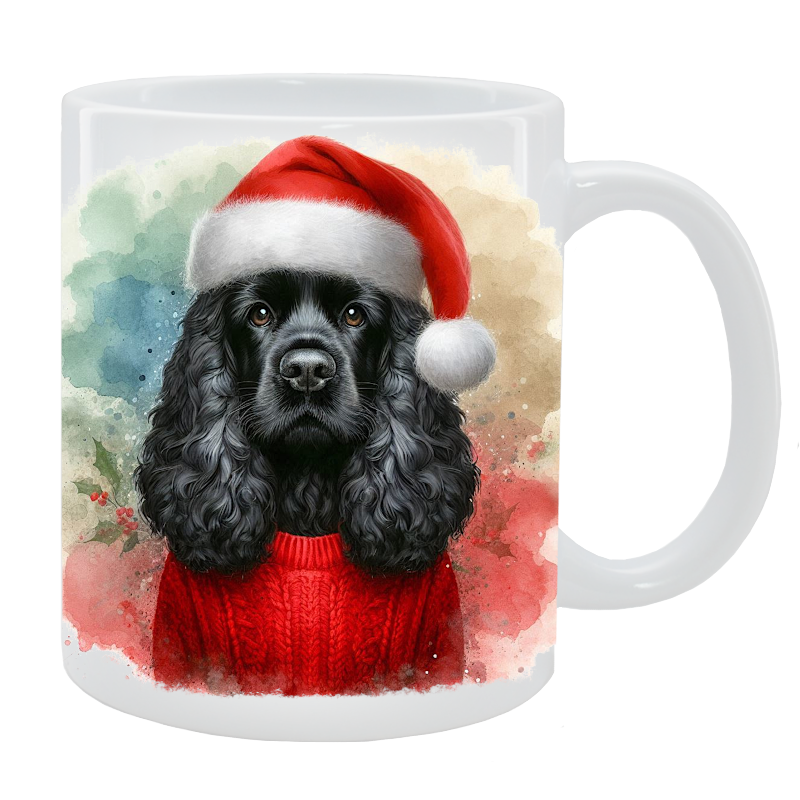 Kubek z psem Cocker spaniel amerykański - Kolekcja Świąteczna