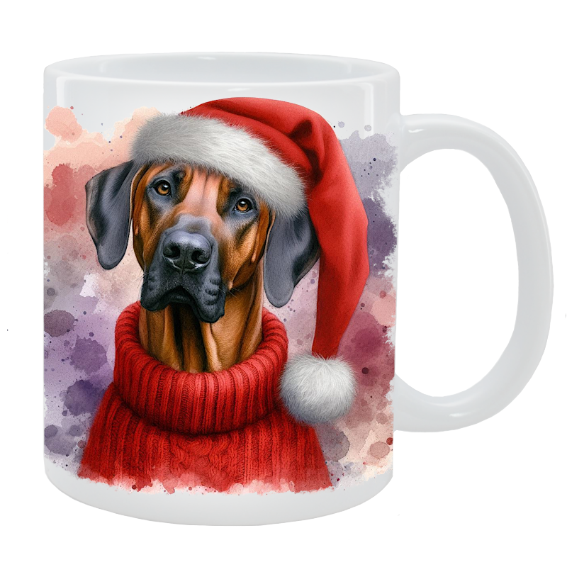 Kubek z psem Rhodesian Ridgeback - Kolekcja Świąteczna