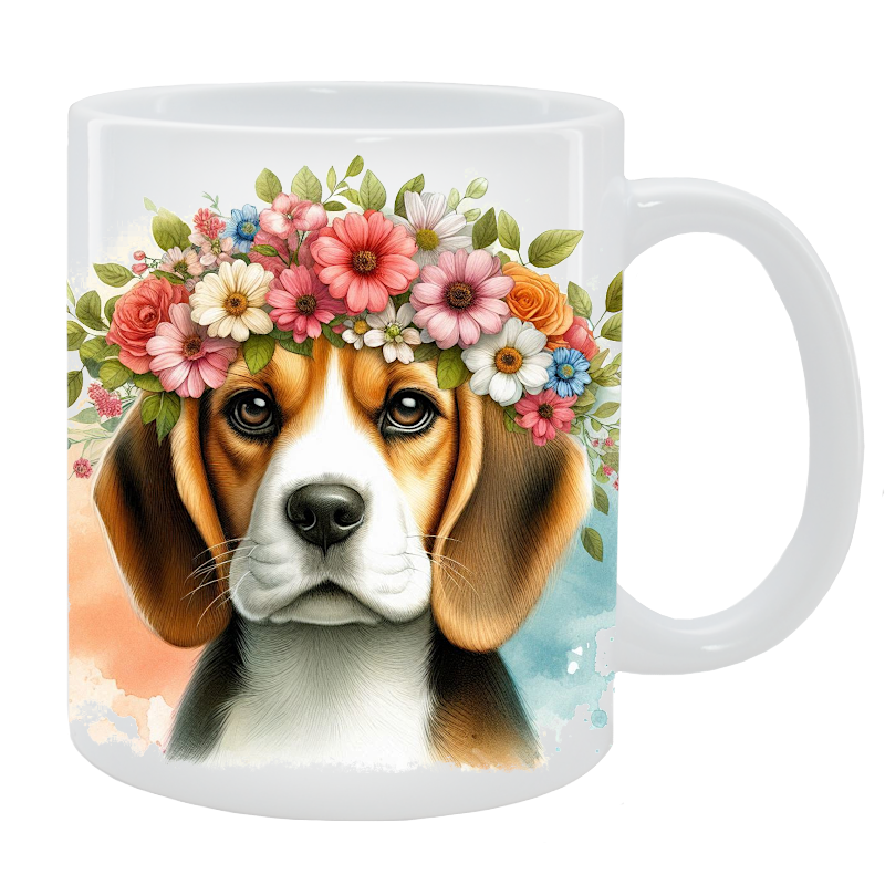 Kubek Beagle - Kolekcja Floral