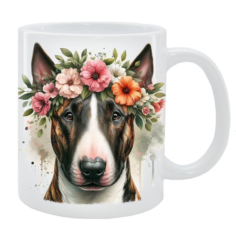 Kubek Bulterier - Kolekcja Floral