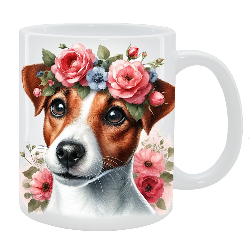 Kubek Jack Russell Terrier - Kolekcja Floral