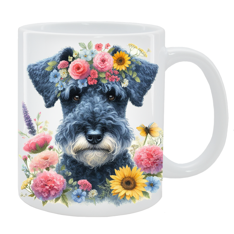 Kubek Kerry Blue Terrier - Kolekcja Floral