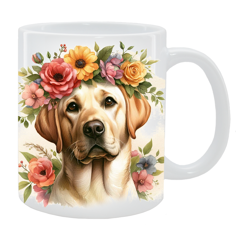 Kubek Labrador Retriever - Kolekcja Floral