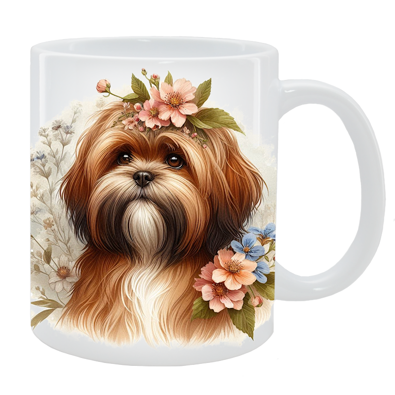 Kubek Lhasa Apso - Kolekcja Floral