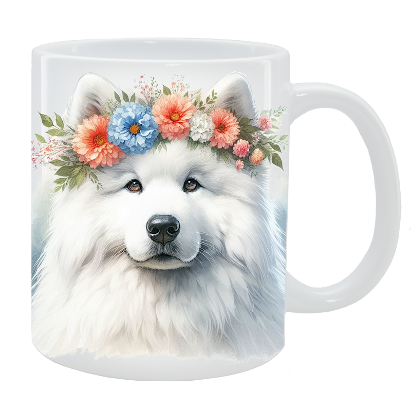 Kubek Samojed- Kolekcja Floral