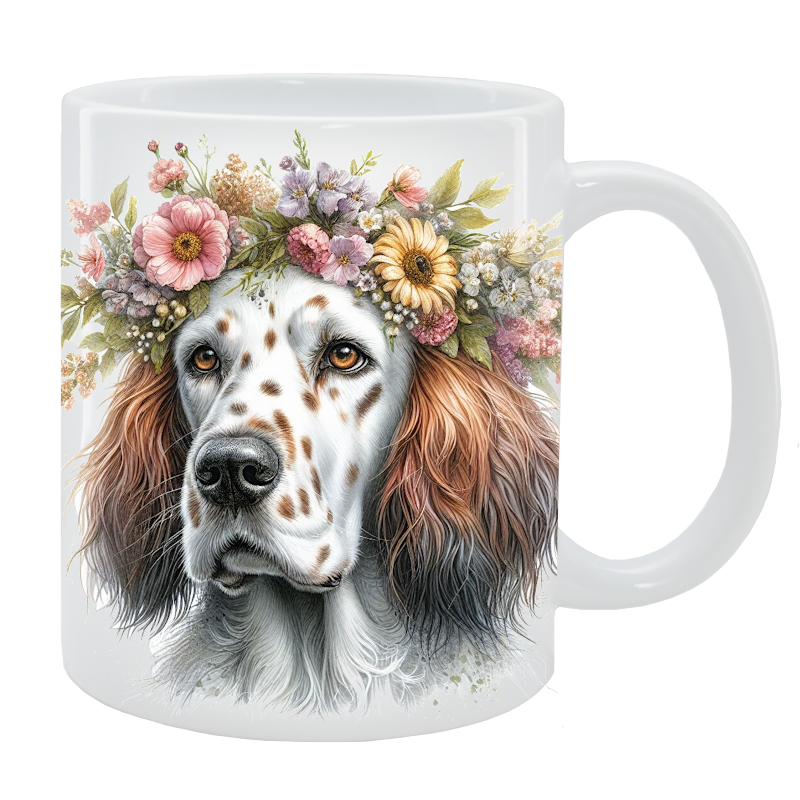 Kubek Seter angielski - Kolekcja Floral