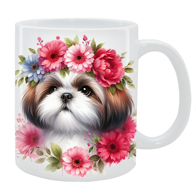Kubek Shih Tzu - Kolekcja Floral