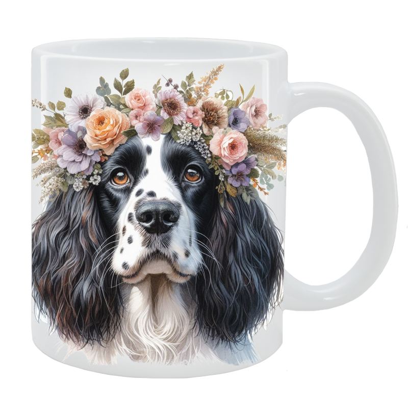 Kubek Springer spaniel angielski - Kolekcja Floral