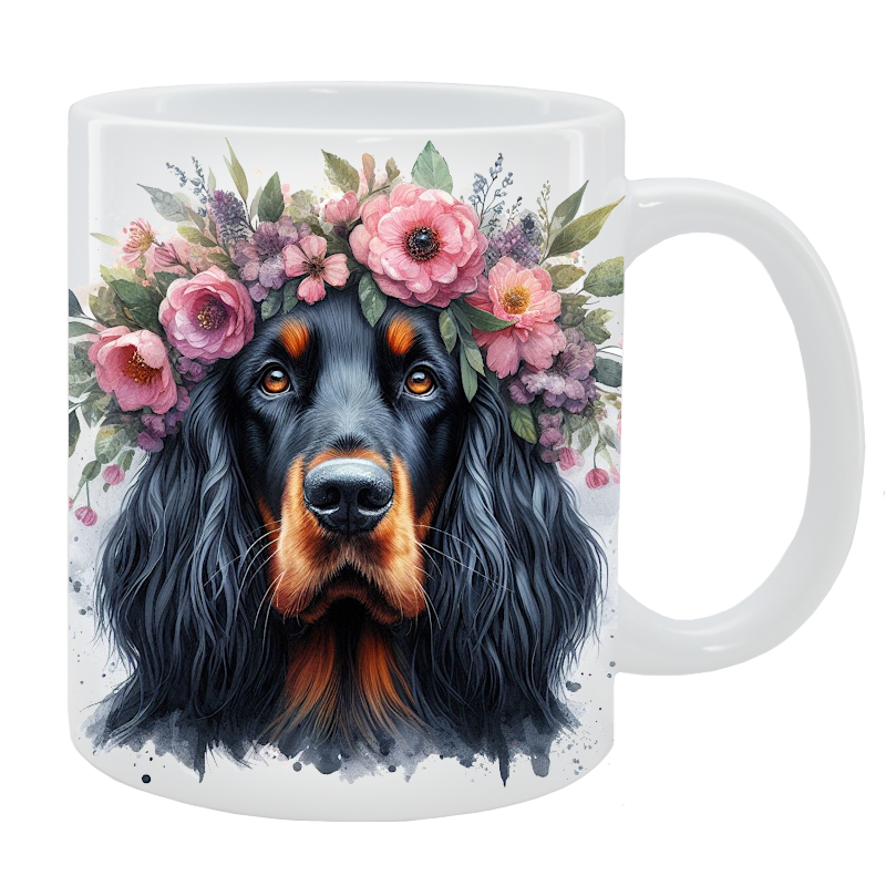 Kubek Seter szkocki Gordon - Kolekcja Floral