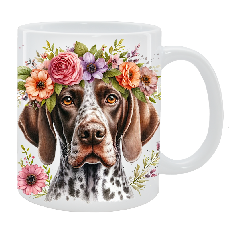 Kubek Wyżeł Duński - Kolekcja Floral