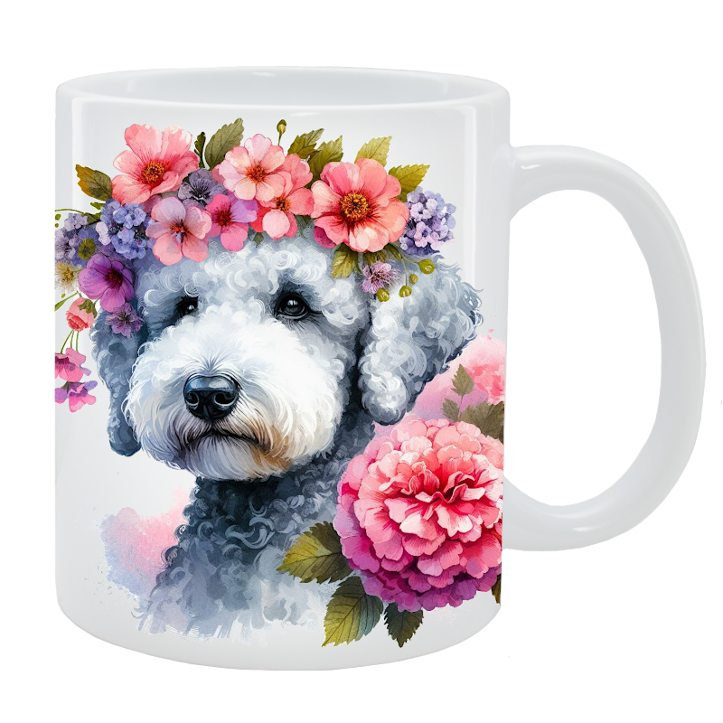 Kubek Bedlington Terrier - Kolekcja Floral