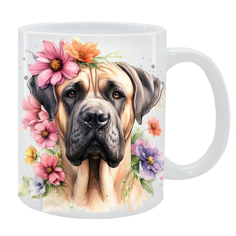 Kubek Dog kanaryjski - Kolekcja Floral