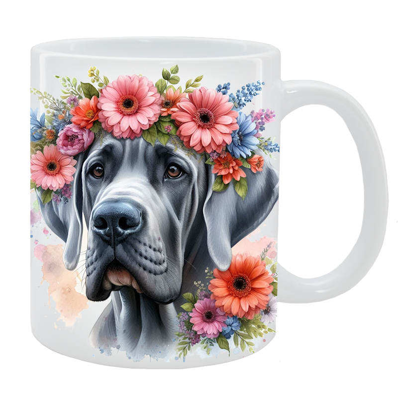 Kubek Dog niemiecki - Kolekcja Floral