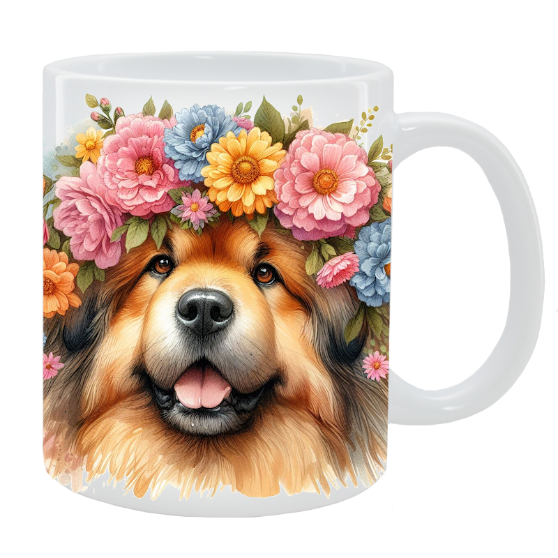 Kubek Mastif tybetański - Kolekcja Floral