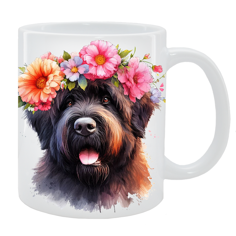 Kubek Owczarek flandryjski Bouvier des Flandres - Kolekcja Floral